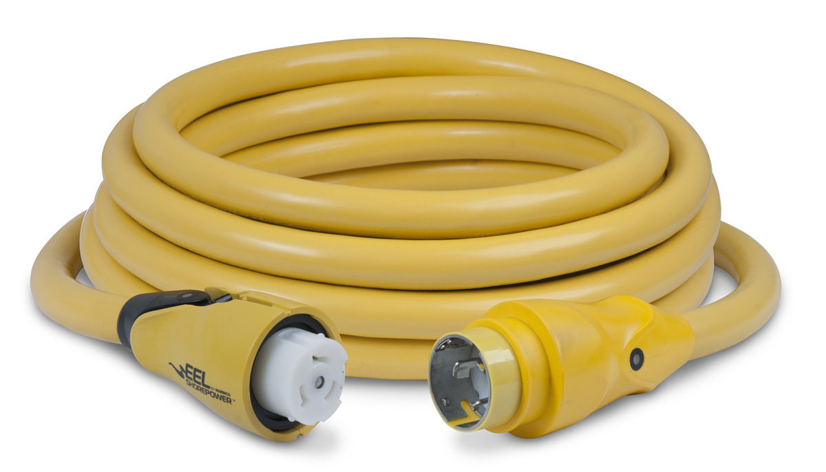 EEL Cordset, 50A 125V, 25', Yellow